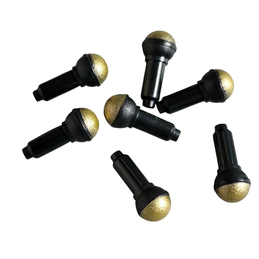 LEGO Microphone Lot of‎ 7 Black Gold 20274 6104328 Singer Friends Replacement